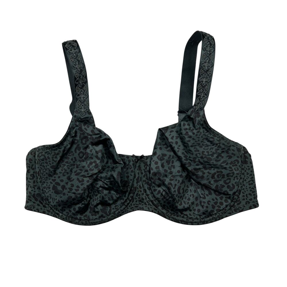 Rosa Faia Underwire Full Coverage Spacer Bra Leopard Print Green Black 38F